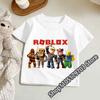 Kids Roblox Summer Print TShirt Colorful Graphic Tee for Gaming Fans Fashionable and Comfortable and Comfortable Childrens Top