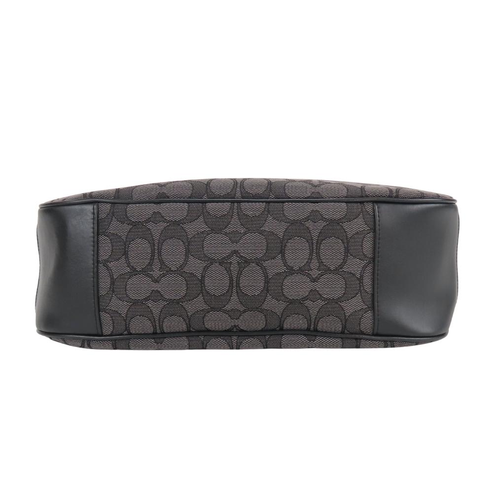 Used COACH Shoulder Bag F29959 Signature Canvas/leather Gray Black One Belt