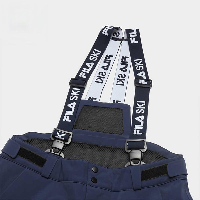 FILA Color Block Letter Simple Professional Sports Suspender Ski Pants Men pants Dark-Blue A11M346922F-NV