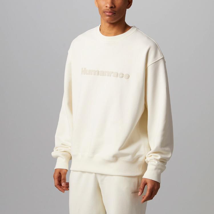 Adidas X Pharrell Williams Humanrace Basic Rundhals-Sweatshirt Off White Unisex Oberteile HK6695