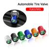 ZHA3 Aluminum Car Wheel Tire Valve Cap Auto Tire Protection Caps For Alfa Romeo Giulia Stelvio Giulietta 4C 156 Mito Tonale GT 166