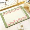 Ins Style Blumen und Tiere Fußmatte Schlafzimmer Wohnzimmer Flanell Fußmatte Rutschfest Heimdeko