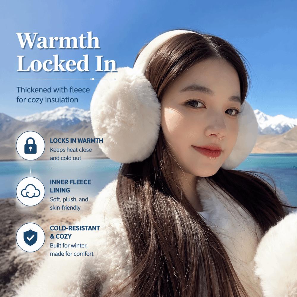 Faux Fur Plush Earmuffs Folding Ear Warmer Fashion Winter Earmuffs for Men Women