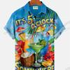 Camicia Tropic Pappagallo Tramonto Uomo Donna Moda Aloha Spiaggia Vacanza Camicia Hawaiana Manica Corta Camicetta Festiva Uomo camisa