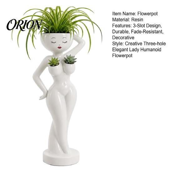 Indoor Outdoor Decorative Planter Funny Female Figure with Drainage Holes, Elegant Lady Flower Pot for Durable Resin Succulents Container Succulents,