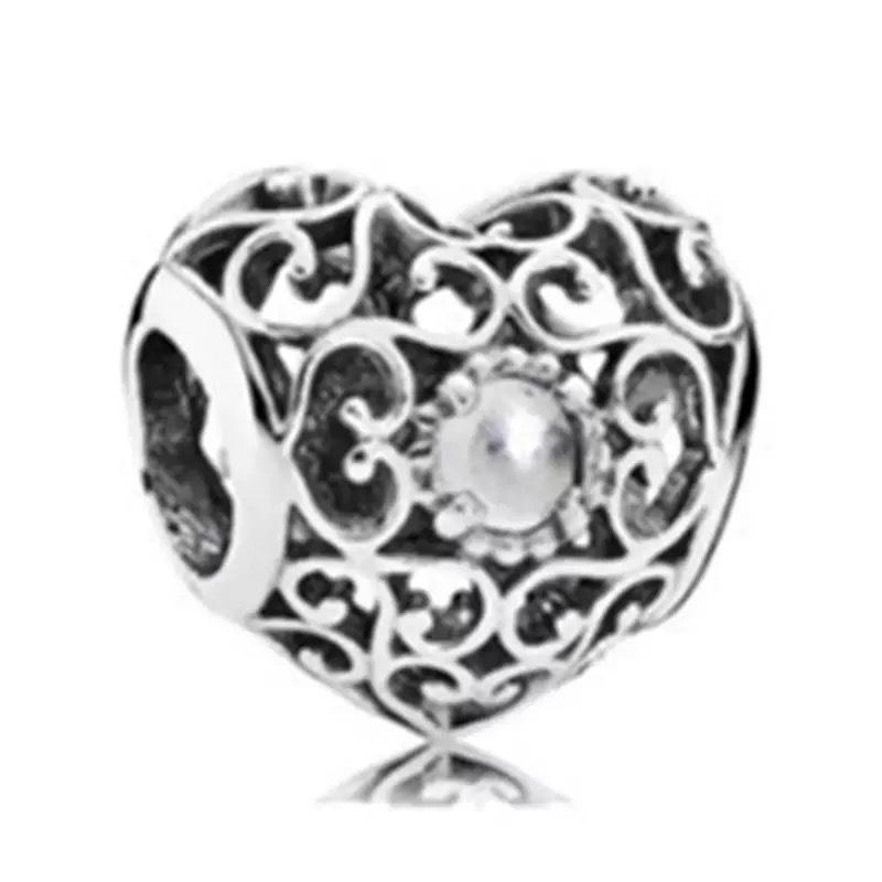 2025 Pandora Alloy Heart Crown Princess Beads Bracelet DIY Jewelry