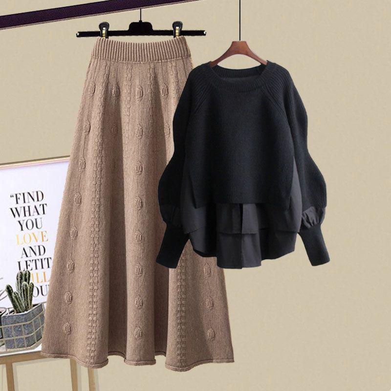 2025 Women's Chic Two-Piece Set: Hoodie & Slimming Skirt - Autumn/Winter Fashion