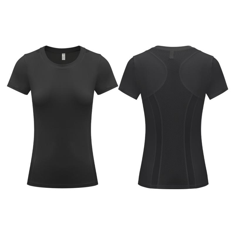 

Women s Summer Mesh Splicing Short Sleeve Yoga T-Shirt XL