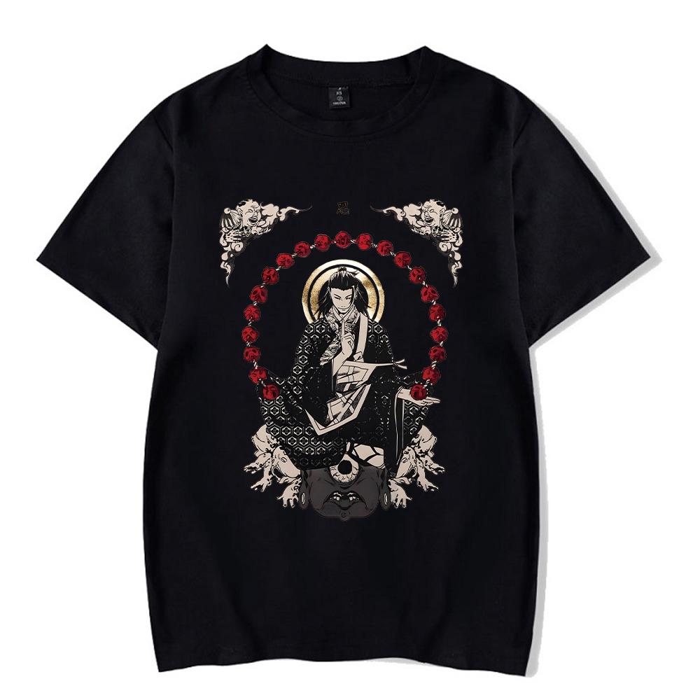 Anime Jujutsu T Shirt Vintage Washed Geto Suguru T-shirts Men Retro Streetwear Short Sleeve Manga Oversized Acid Tops Tees Men