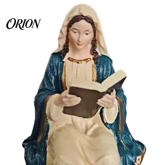 Holy Spirit Home Decorations Jesus and Virgin Mary Reading Bookshelf Figurines, Religious Sitter Statues, Christian Gift for Pastor Church Members