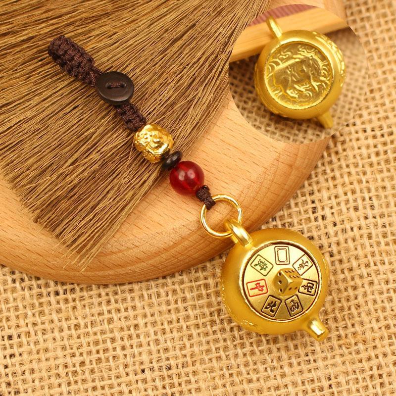 

Креативний китайський зодіак, обертовий сплав, чайник, брелок, щасливий кулон, прикраса для рюкзака, підвісні аксесуари