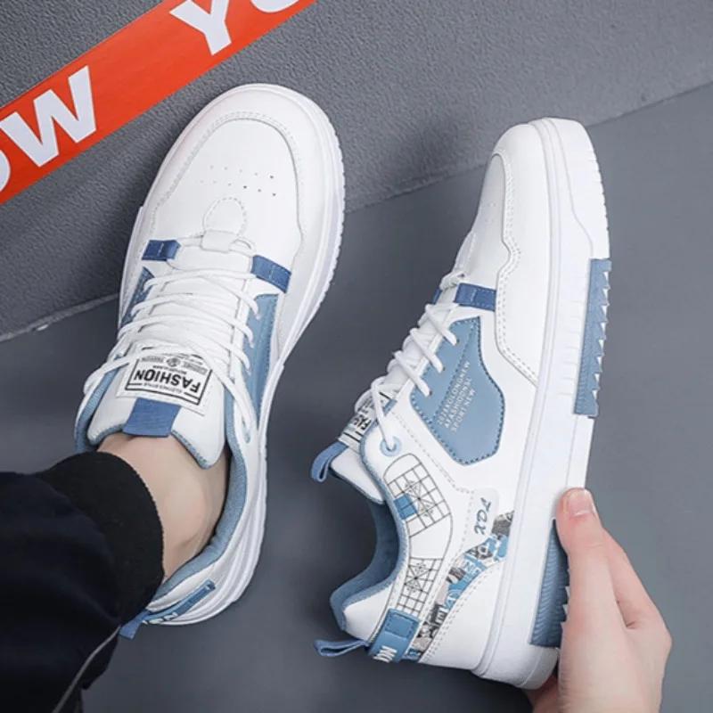 Herren Vulkanisierte Schuhe Mode Plateau Sneaker Leichte Leder Freizeitschuhe für Herren Tennis Trainingsschuh Outdoor Sport Laufschuhe