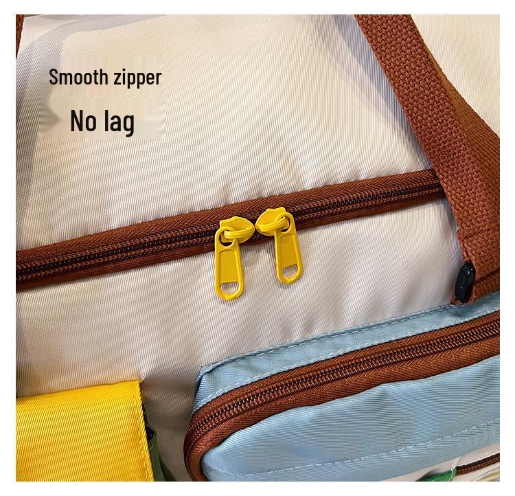 Women's & Men's Large Capacity Color Block Gym & Travel Crossbody Bag