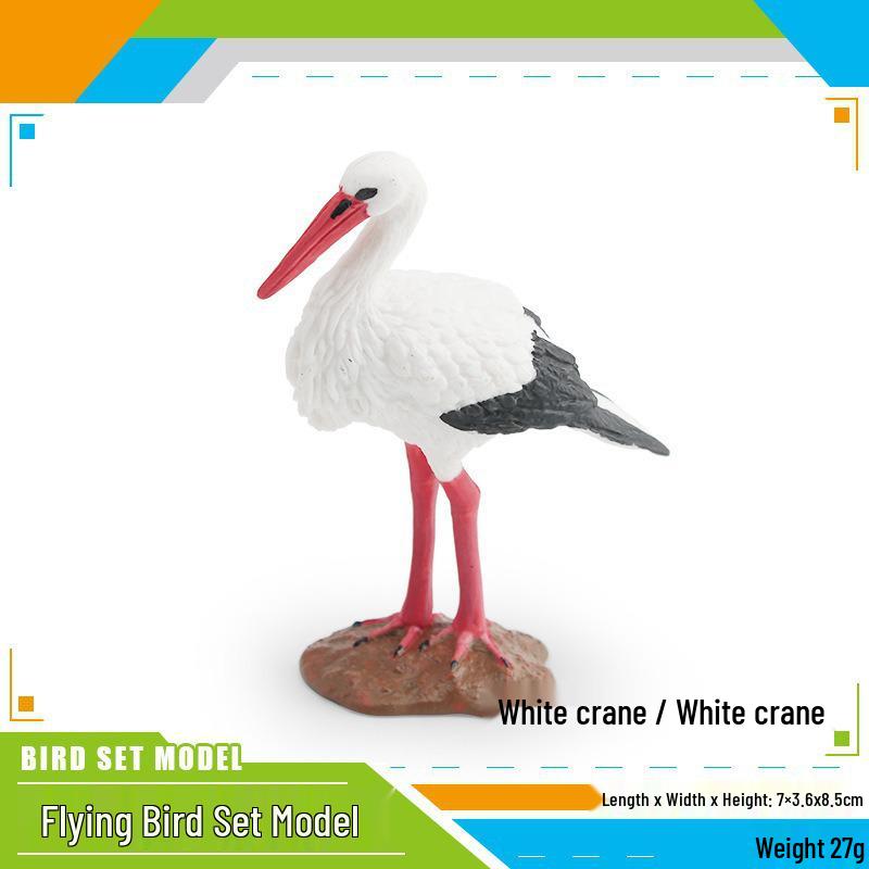 Desktop Flying Bird Models: Educational Flamingo, Heron & Crane Ornaments for Children