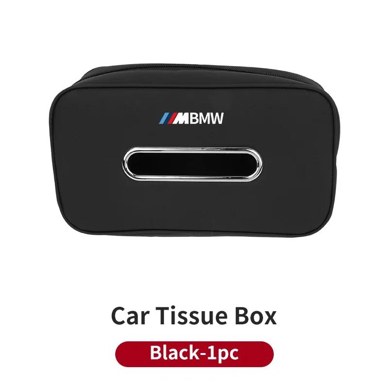 New Car Seatback Tissue Box Armrest Paper Napkin Storage Bag Accessories For BMW Performance X1 X3 X5 E39 E46 E90 F20 E60 F
