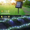QITONG Solar Rope Lights, 2 Pack Each 33ft 100LED String Light Outdoor Waterproof, 8 Modes Solar Tube Lights for Outside Garden Pool Patio Porch Tree