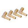 4Pcs Brass Male Thread Elbow Hose Tail Barb Connector Fitting G14" 8mm