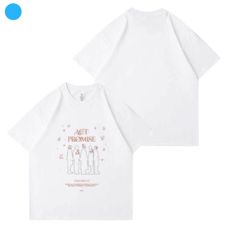 TX T2024 World Tour Concert ActPromise Peripheral Same Short Sleeve T-Shirt Printed Bottom Shirt on Clothes