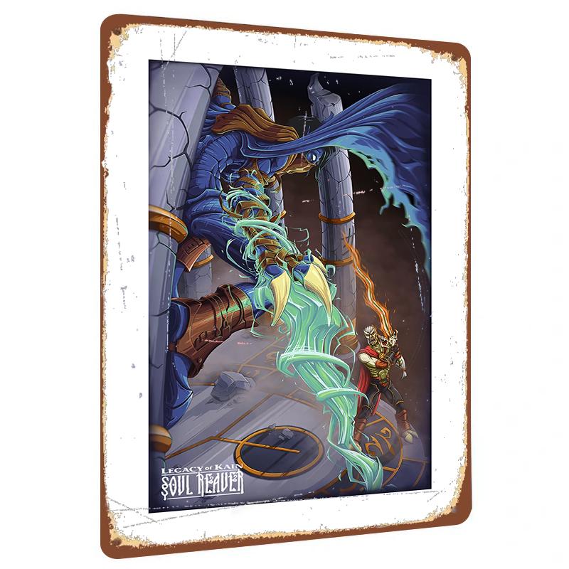 Legacy of Kain Soul Reaver Game Poster Metal Wall Art Vintage Decor for Game Room Home Decoration 20x30cm(7.8x11.8inch)