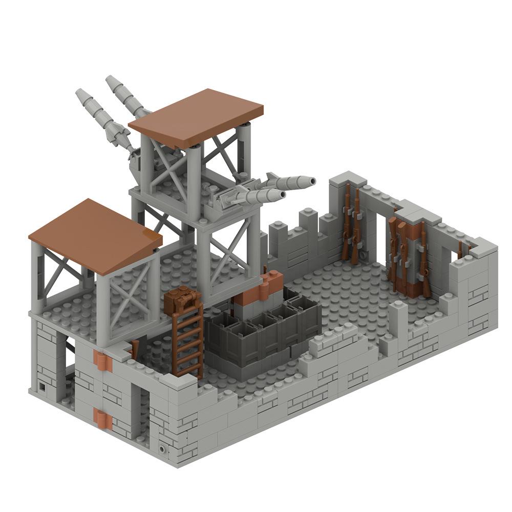 DIY Military Base Building Set: Compatible with Small Particle Blocks - Battle Royale Toy for Boys