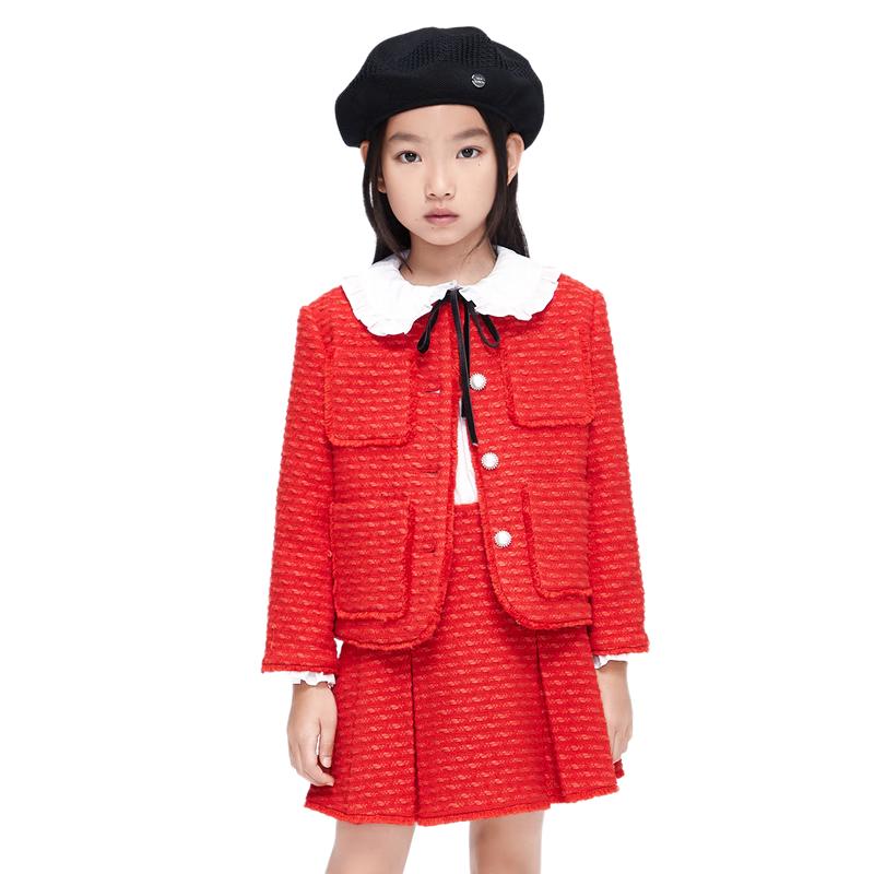 Little MO&Co. Girls  Tweed-Style Short Jacket 110