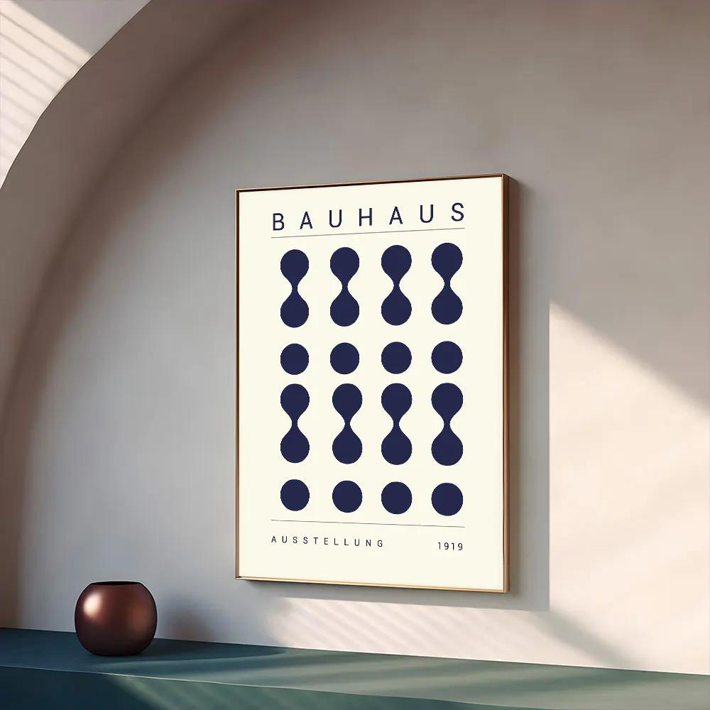 Modernist Bauhaus Geometric Canvas Poster Living Room Wall Art Retro Prints Mid Century Home Decorative Wall Art Painting
