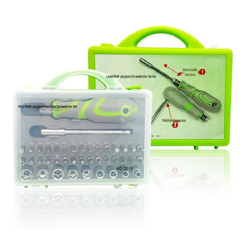 41-in-1 Multi-functional Screwdriver Set: Torx, Triangle, Hex, Y-Type, Phillips S2 Alloy 41-in-1 Screwdriver Set