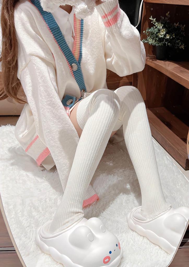 Knee Socks Women'S Autumn And Winter Japanese Jk High Tube Calf Stockings Thickened Terry Warm Long Socks Women'S Tide Wholesale
