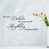If You Believe Waterproof Removable Self-adhesive Wall Sticker Decal Home Decor