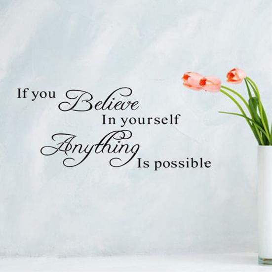 If You Believe Waterproof Removable Self-adhesive Wall Sticker Decal Home Decor