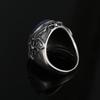 High Quality Silver S Ring Natural 11x17MM Oval Lapis Rings for Men Women Party Anniversary Gift Fine