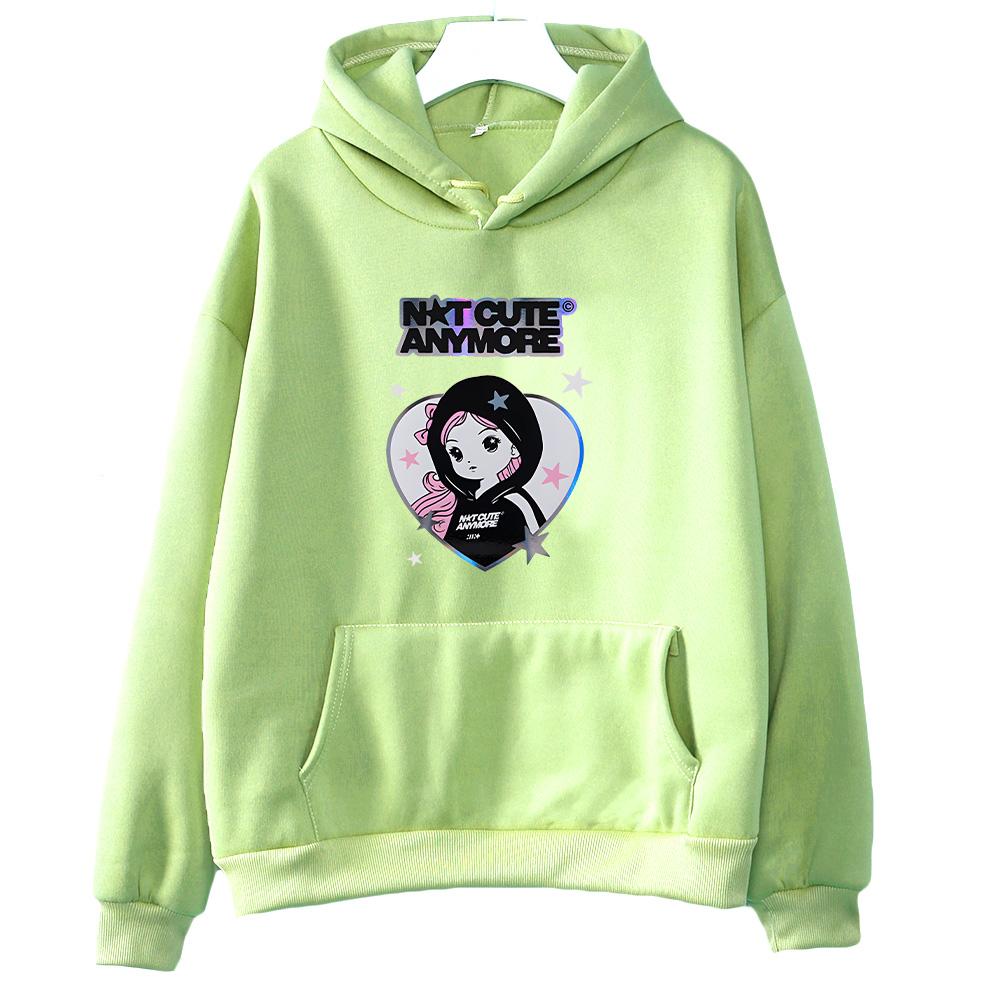 Korea Kpop ILLIT Kapuce Kapela ILLIT Už Ne Roztomilý Potisk Oblečení Pánské Dámské Trend Y2k Pulovr Unisex Ležérní Fleecová Streetwear