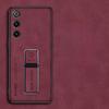 For Redmagic 10 Air Sheepskin Leather Phone Case for ZTE Red Magic 10 Pro+ Matte Silicone Bumper KickStand Holder Back Cover