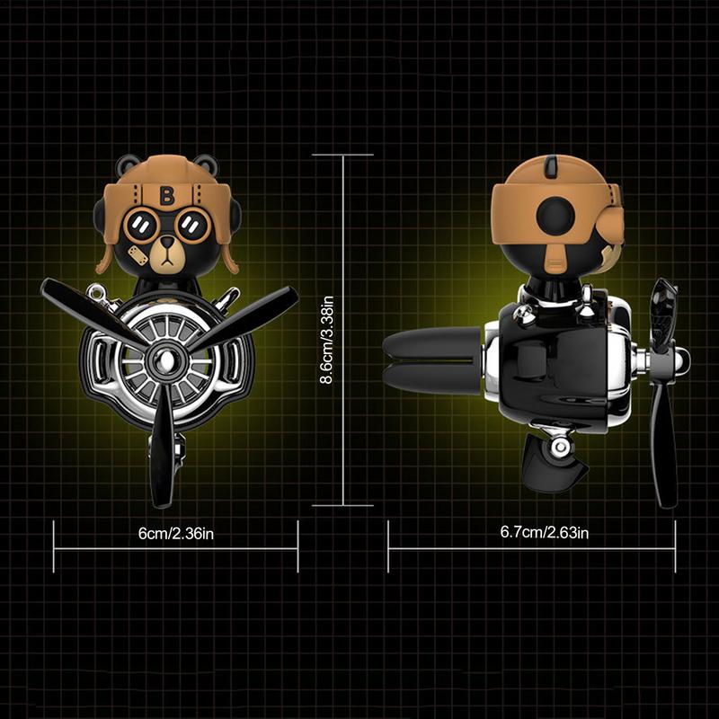 perfume Odorless ornament Auto Vent Aromatherapy Diffuser Bear Design Small Aircraft Car Fragrance Diffuser Off-Road Vehicle