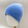 Winter Hats For Women Soft Rabbit Fur Lined Knit Beanie | Double Layer Hat Cozy Baggy Slouchy Cap Keep Warm Solid Color New
