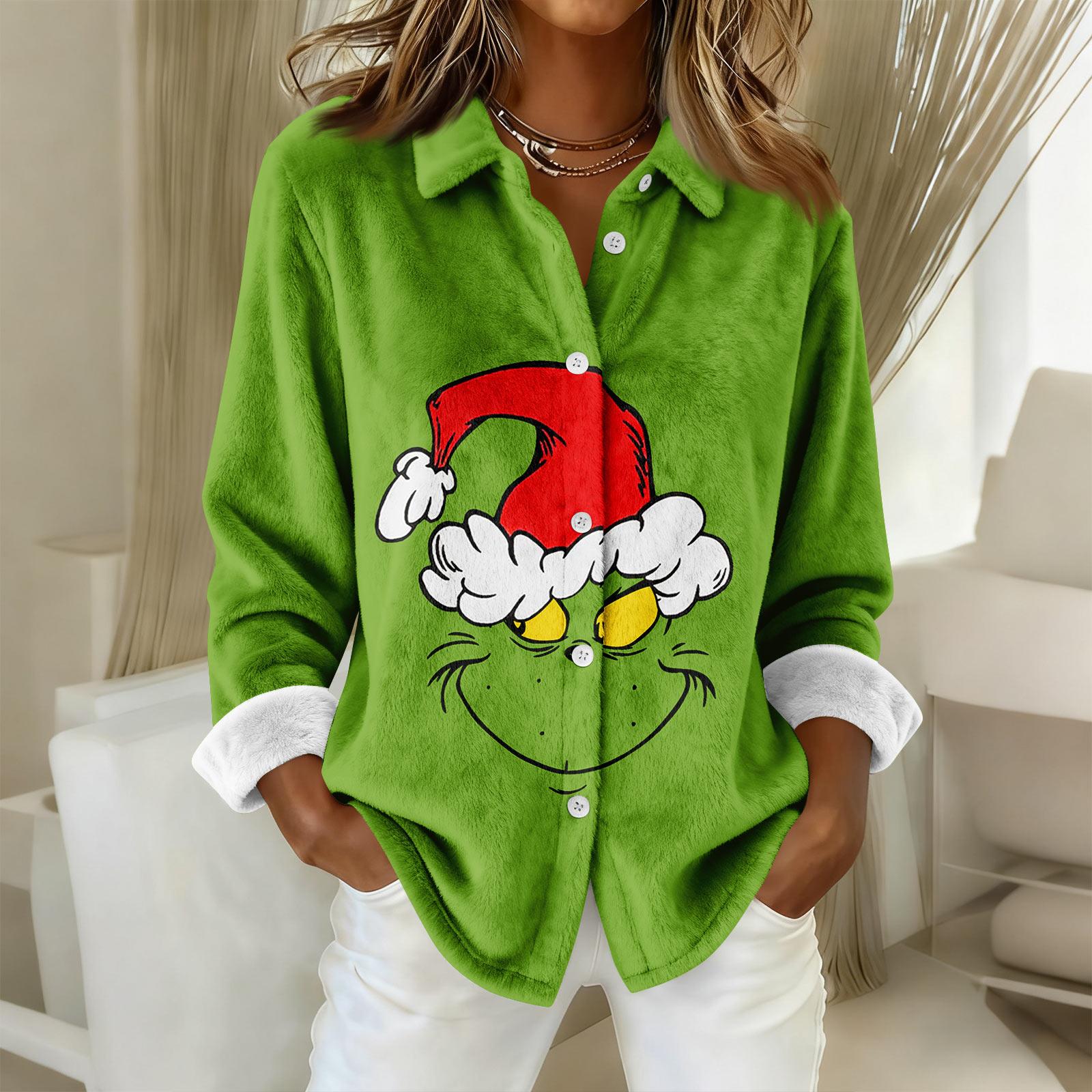 

Женская рубашка-блузка с принтом и пуговицами, длинный рукав, повседневный базовый рубашечный воротник, обычный топ M красный