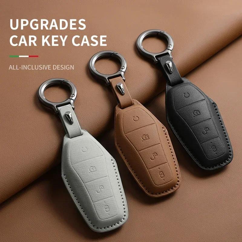 Car Key Cover Case Holder For Byd Han Ev Tang Dm Qin Plus Song Pro Max Yuan Dolphin E2 Protector Auto Key Car Accessories