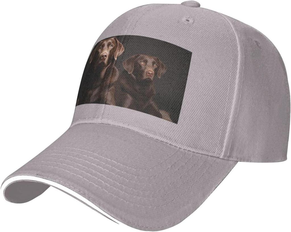 Chocolate Labrador Retriever Dogs Baseball Cap Adjustable Polyester Casual Sun Protection Dad Hat