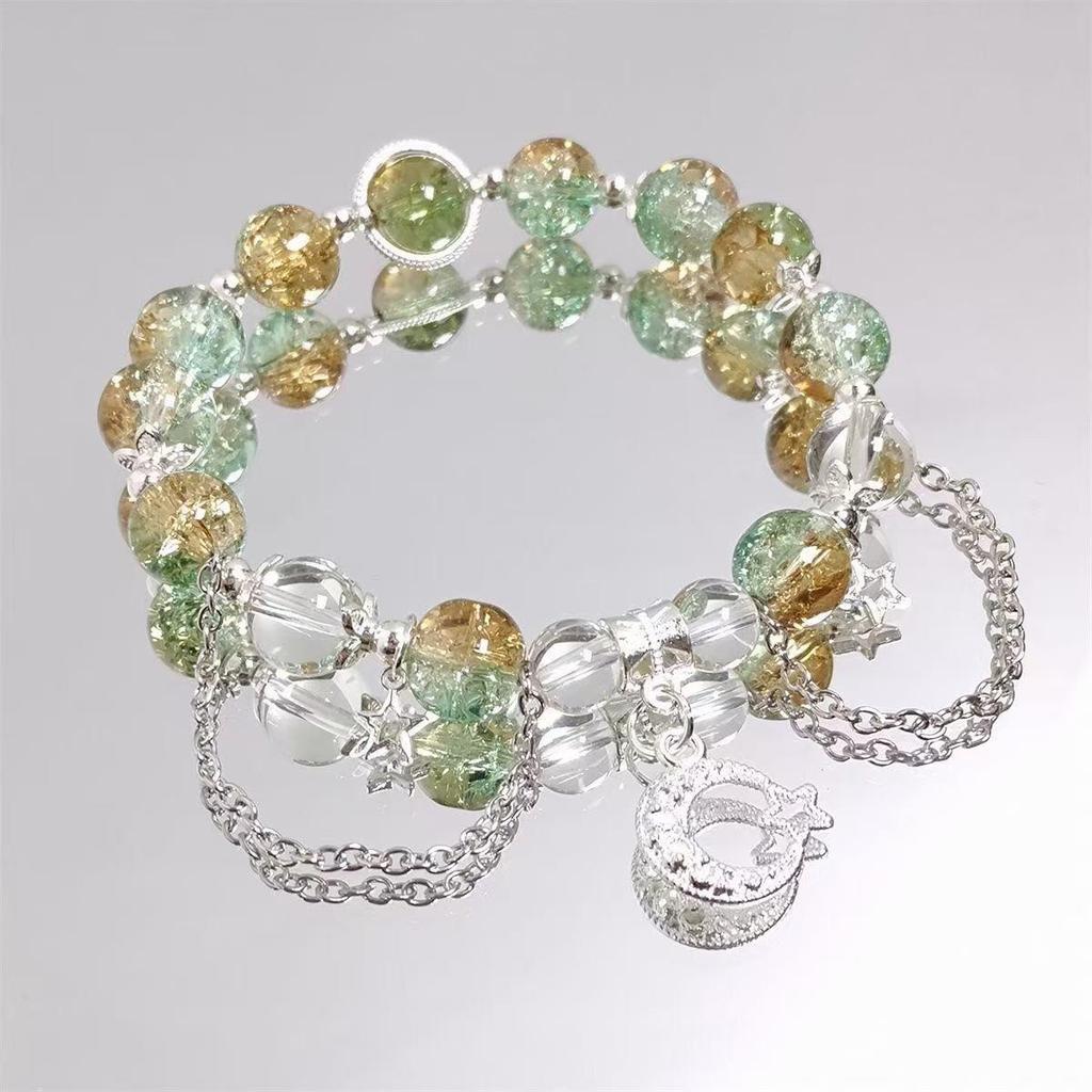 Set di Braccialetti da Donna di Alta Gamma Nove Pezzi con Design a Farfalla in Stile Cinese