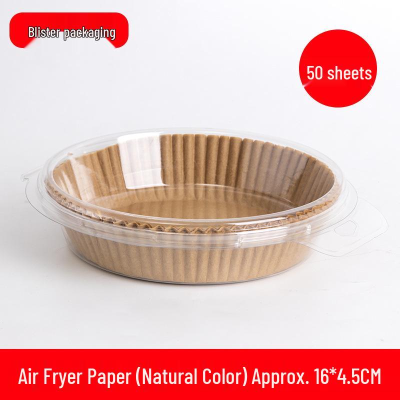 High-Temp Resistant Oil-Absorbing Air Fryer Paper Liners - Food Grade, Round, Ideal for Baking & BBQ