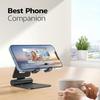 1Pc Adjustable Aluminum Alloy Mobile Phone Holder - Stylish Black Desktop and Bedside Holder