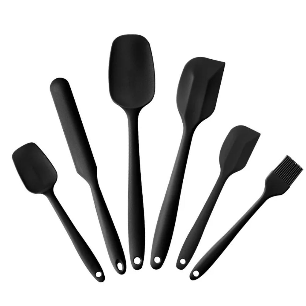 6 Pieces Silicone Spatula Food Grade for Baking Cooking Cake Frosting Kit Heat Resistant Non Stick Kitchen Baking Tool