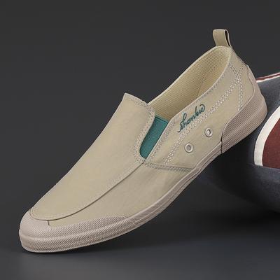 New Spring Style Men's One-foot Canvas Shoes Korean Trendy Shoes Casual Old Beijing Cloth Shoes Spring and Autumn Shoes Men