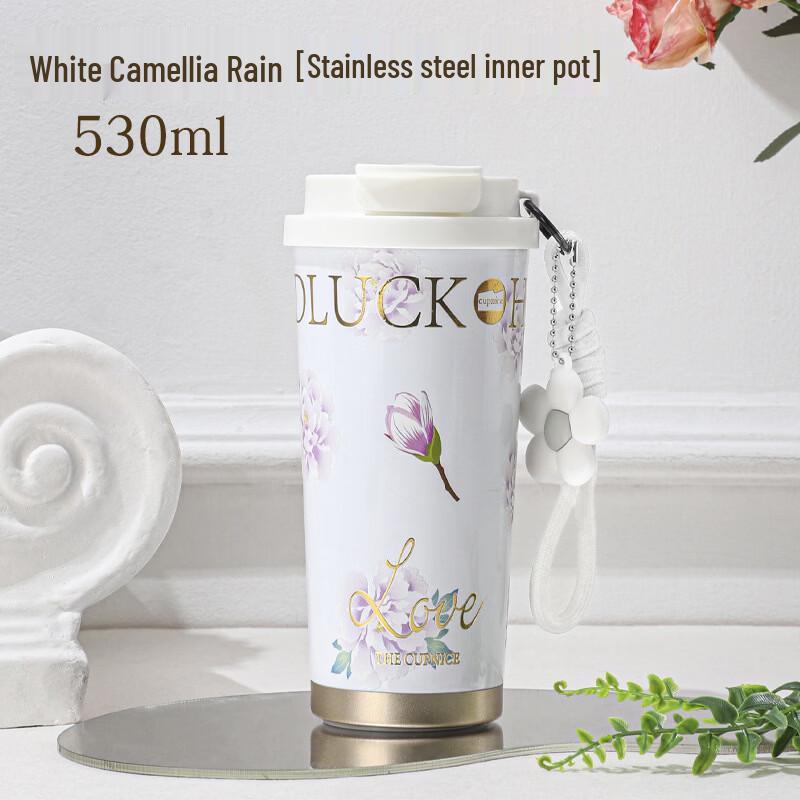 

Changqi Изолированная портативная бутылка для кофе и воды с цветочным принтом, двойная