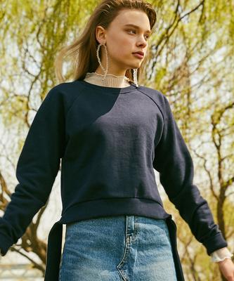 LARTIGENT 18Sp Tie Sweatshirt(Navy)