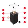 Patio Gas Heater Patio Slim Steel Black Manual 8,2 kW