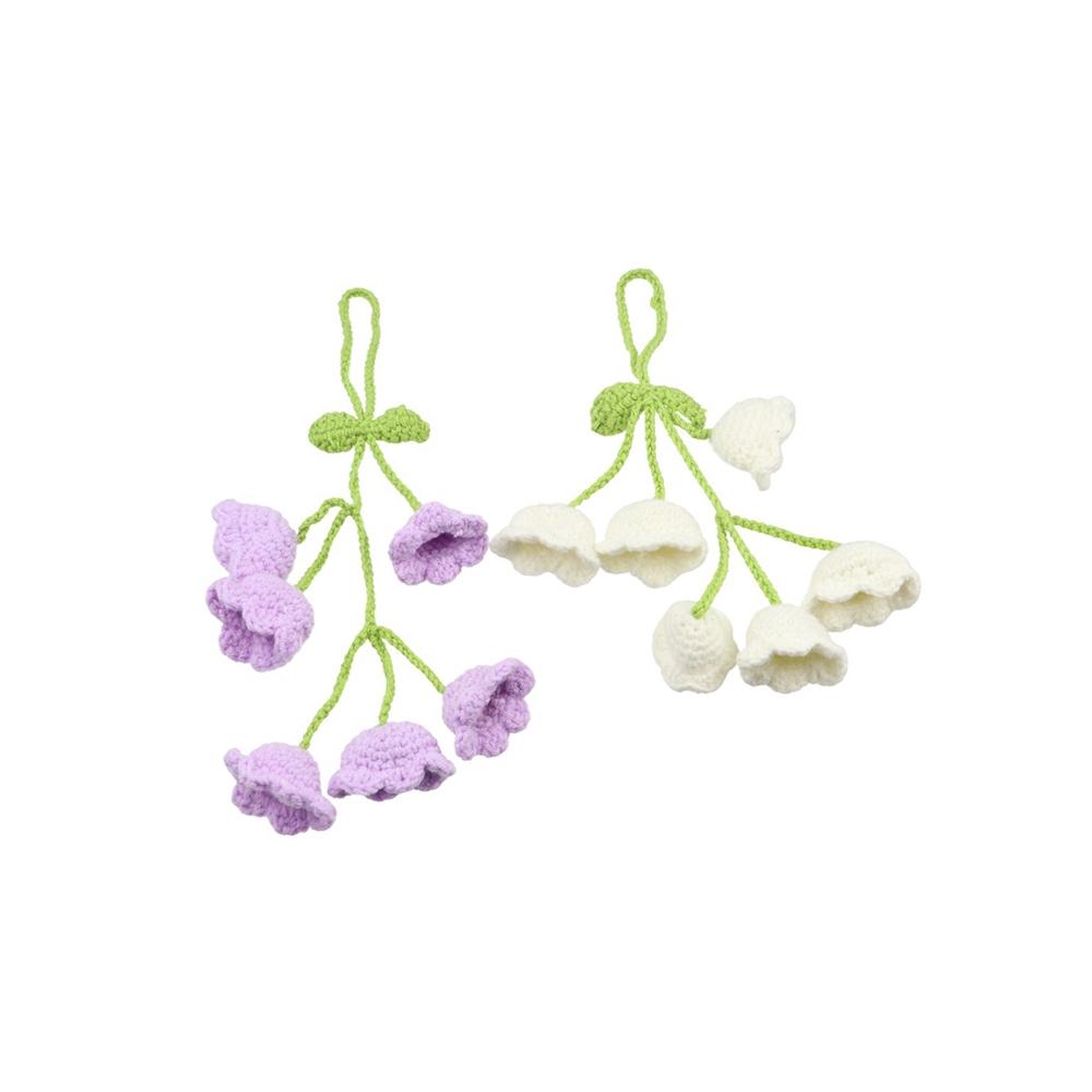 Bellflower Car Accessories Bellflower Knitted Pendant Car Interior Hanging Accessories  Bag