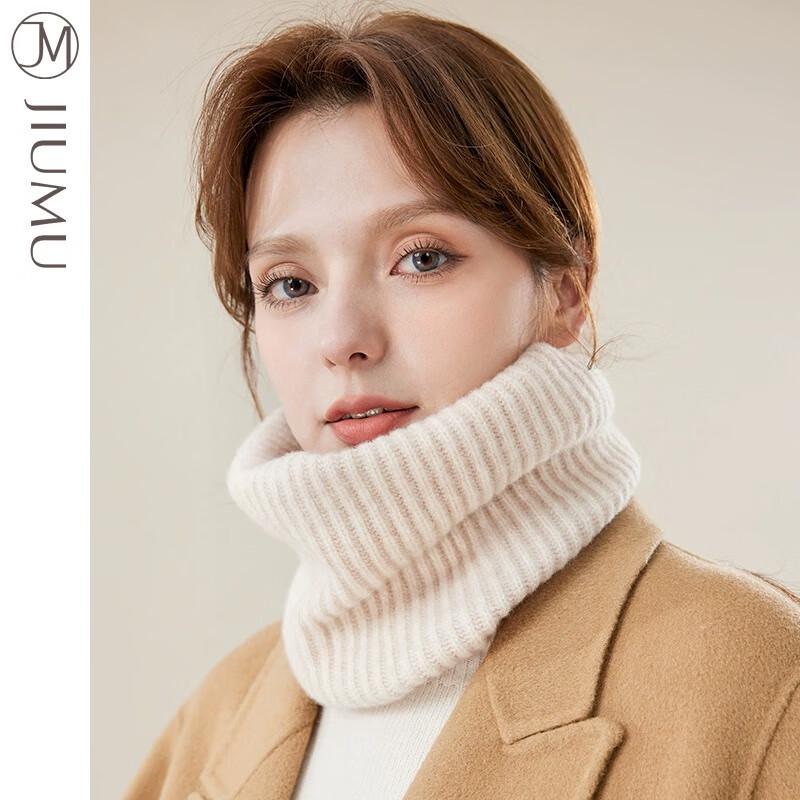 JIUMU Pure Wool Knitted Neck Warmer