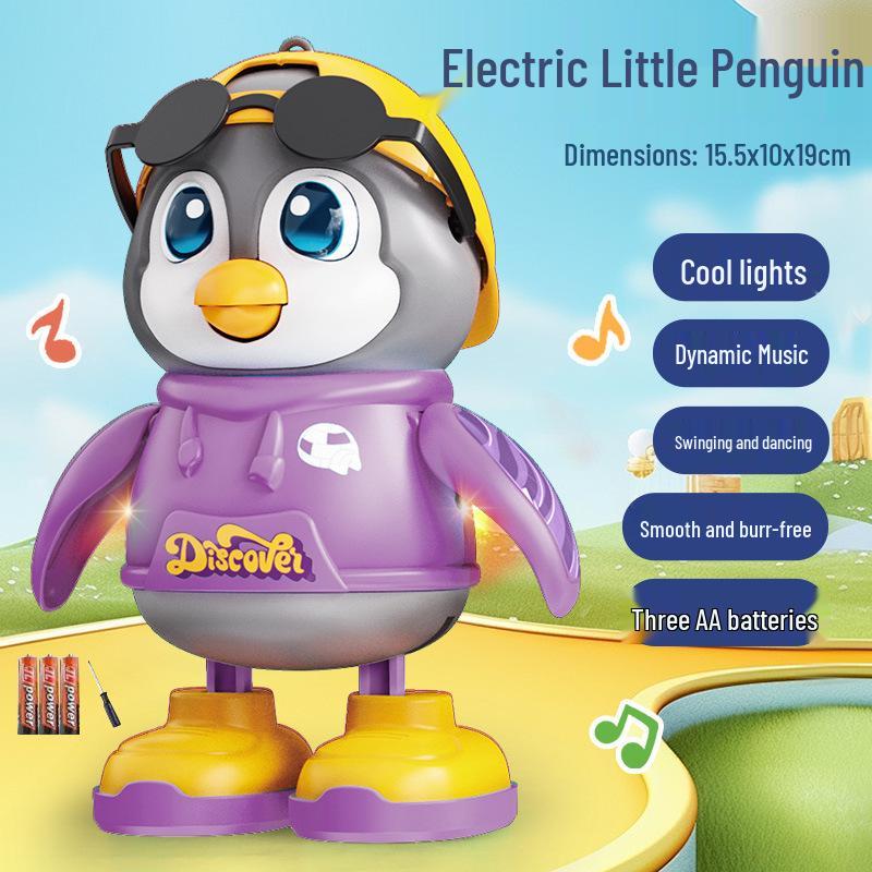 Electric Rocking Penguin Toy with Lights, Music, Singing & Dancing Functions