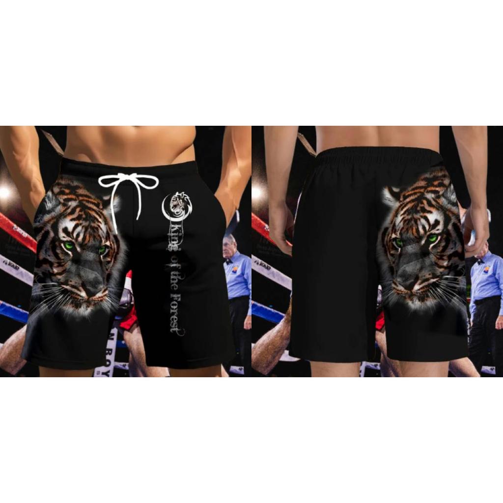 Tiger Muay Thai Boxing Kickboxing Shorts 3D Print Fighting Training Unisex Men Women Quick Dry Fitness Gym Sport Workout Casual Streetwear